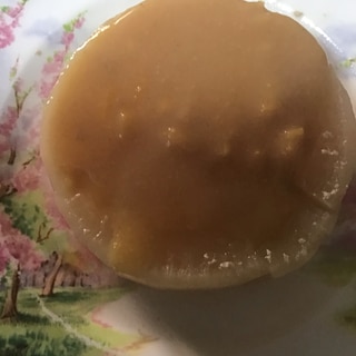 大根の中華スープ煮柚子酢味噌かけ